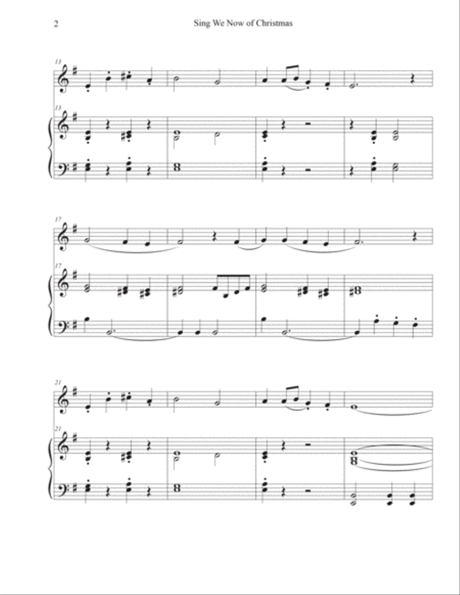 Sing We Now of Christmas (Oboe-Piano) Piano scores gallery preview page 2