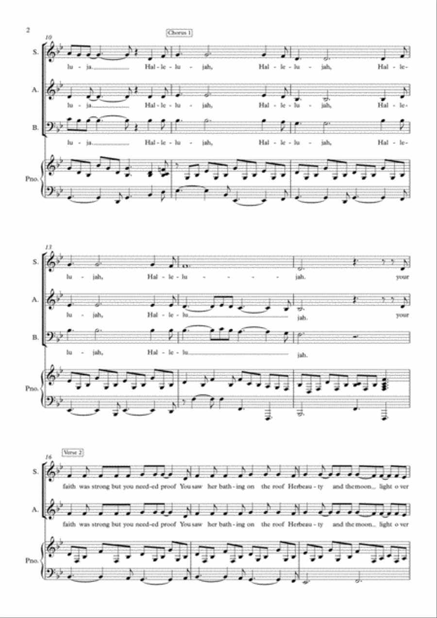 Hallelujah Hallelujah 3-Part scores gallery preview page 2