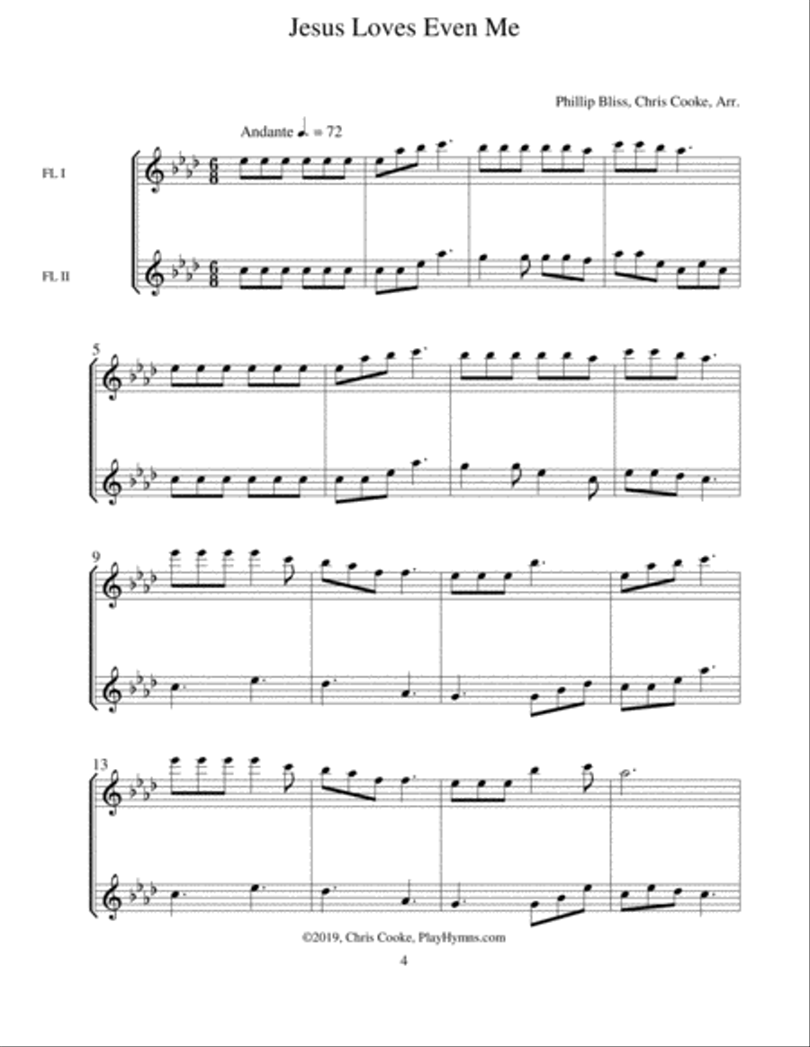 Hymns of His Great Love Flute Solo scores gallery preview page 6