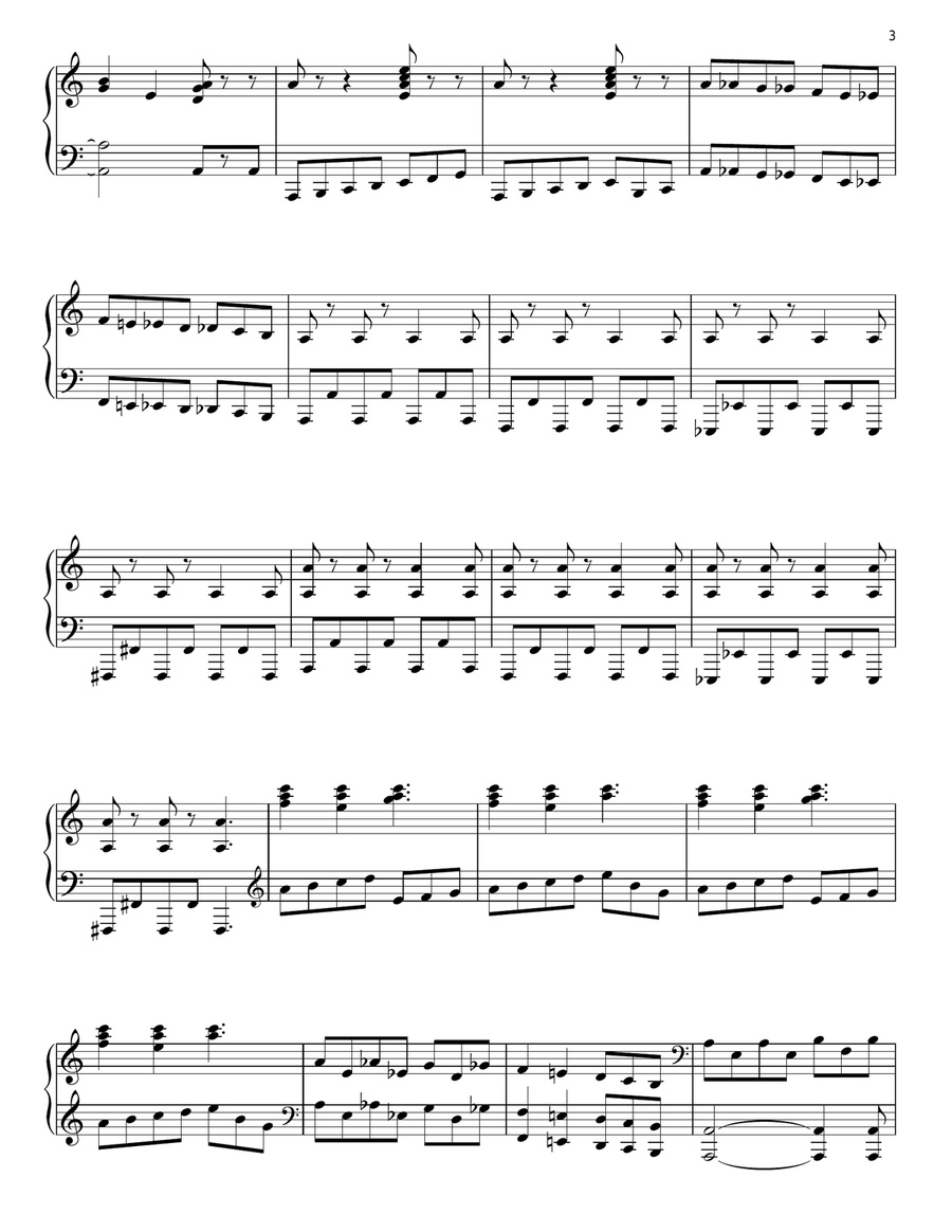 160 BPM 160 BPM Piano Solo scores gallery preview page 3