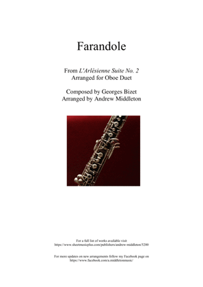 Farandole from L'Arlesienne Suite No. 2 arranged for Oboe Duet