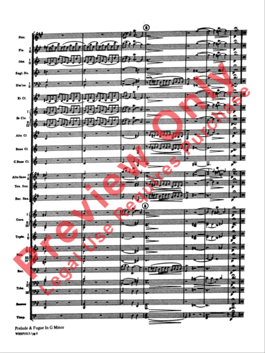 Prelude and Fugue in G Minor Concert Band scores gallery preview page 9