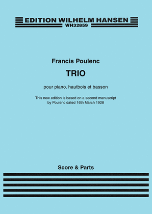 Book cover for Trio for Piano, Oboe and Bassoon