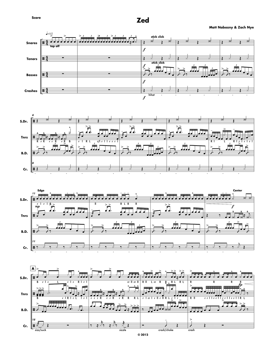 Zed Zed Marching Band scores gallery preview page 1