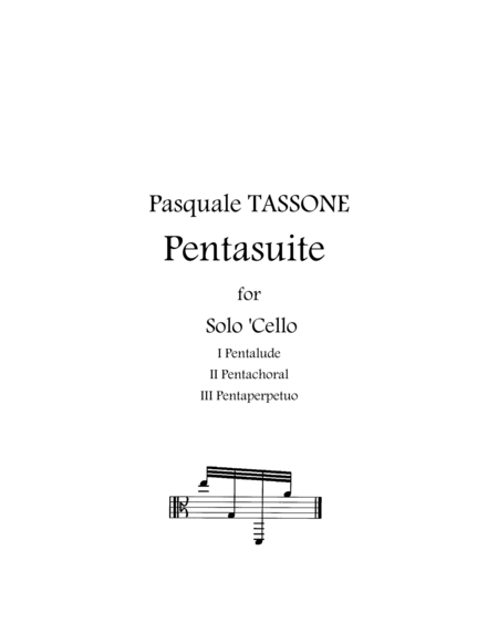 Pentasuite for Solo Cello image number null