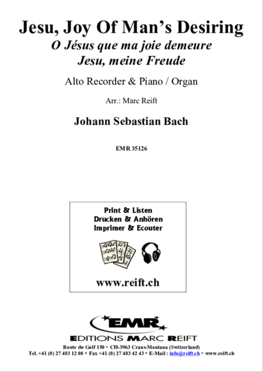 Jesu, Joy Of Man's Desiring Alto Recorder scores gallery preview page 2