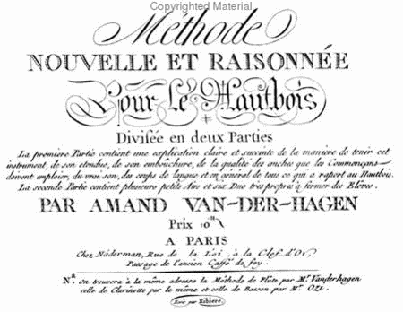 Methods & Treatises Oboe - France 1600-1800