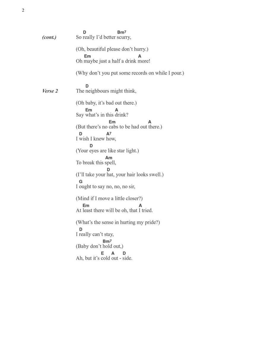Baby, It's Cold Outside Baby, It's Cold Outside Acoustic Guitar scores gallery preview page 2
