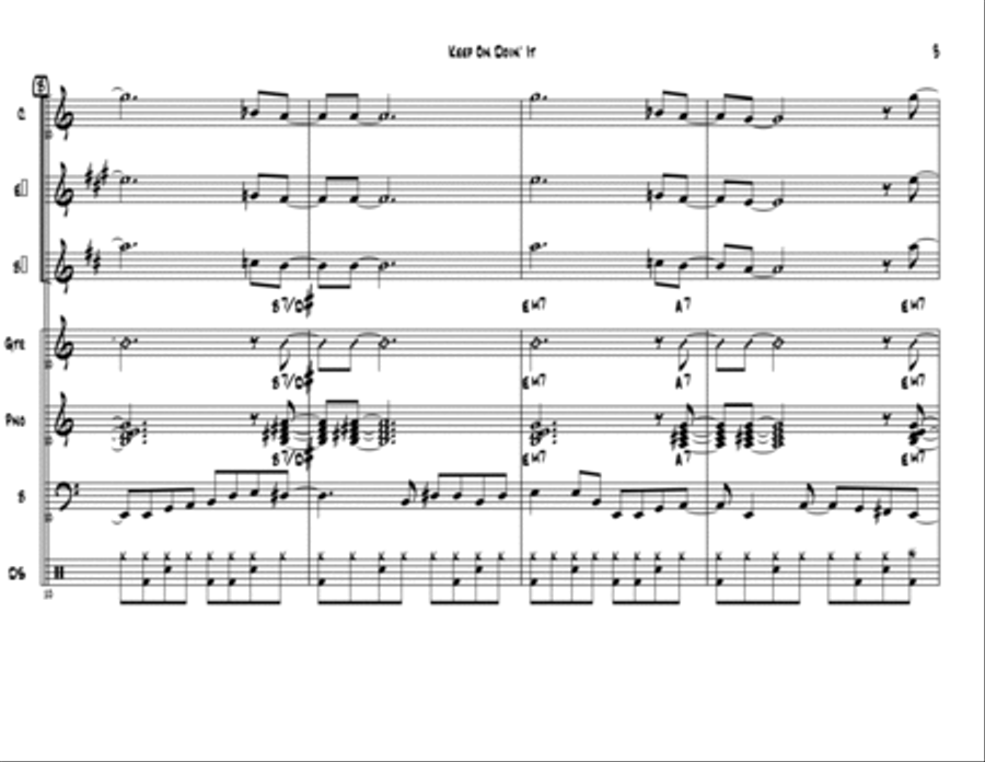 Keep On Doin' It Keep On Doin' It Jazz Ensemble scores gallery preview page 4