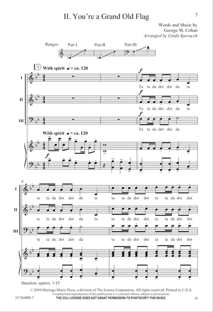 Here's Two Cohan! Here's Two Cohan! 3-Part scores gallery preview page 8