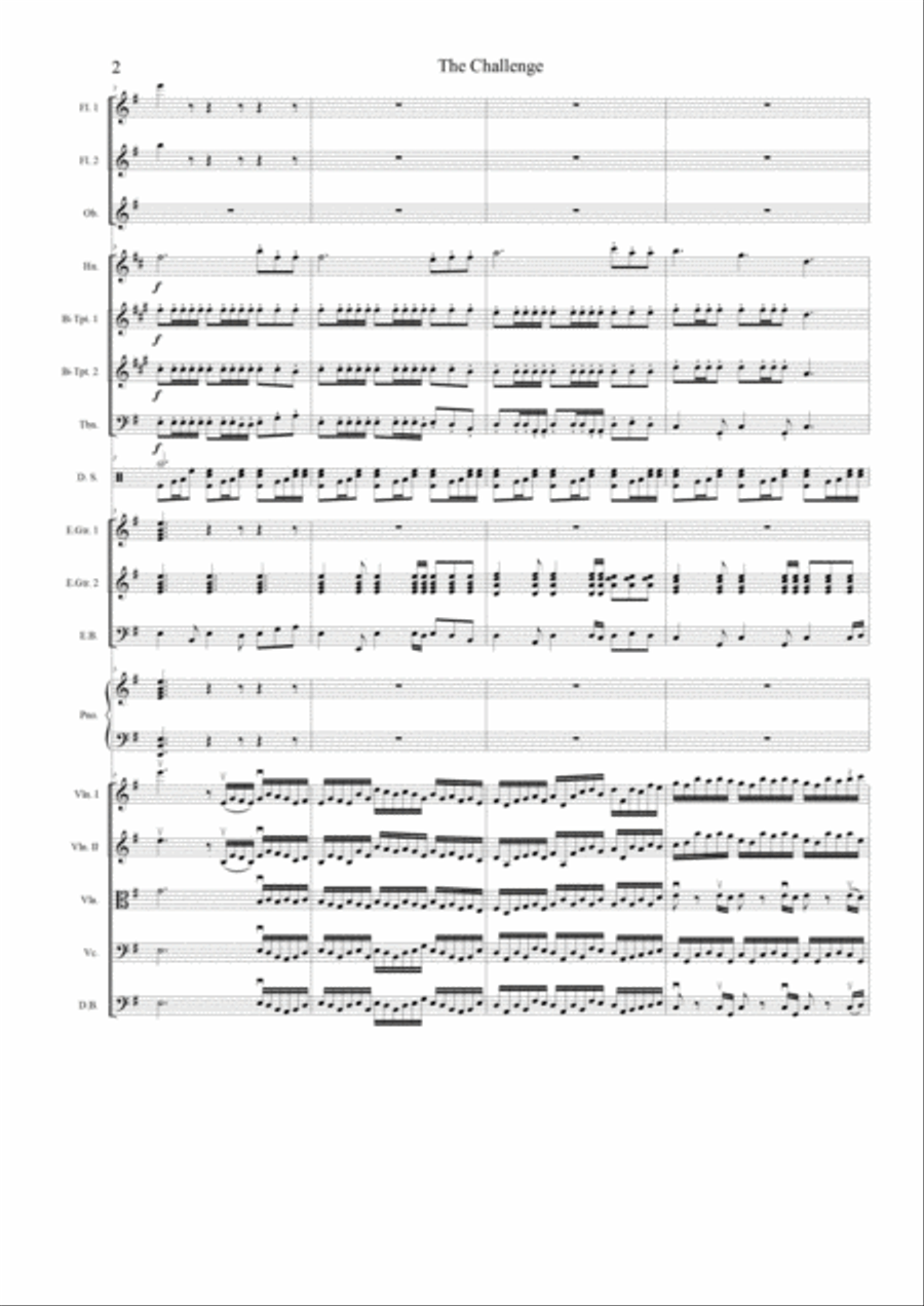 The Challenge - A Super Fantastic Concert For Electric Guitar And Orchestra Concert Band scores gallery preview page 2