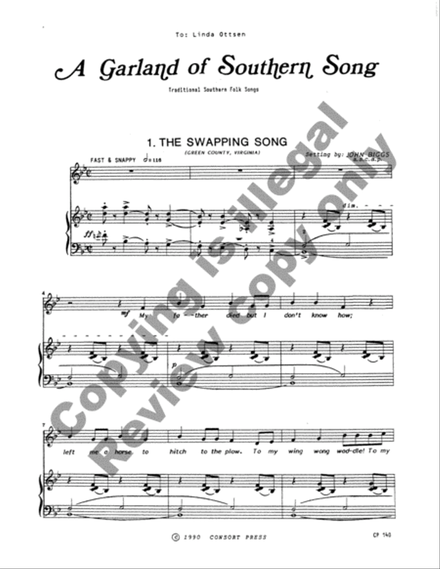 A Garland of Southern Song Medium Voice scores gallery preview page 22
