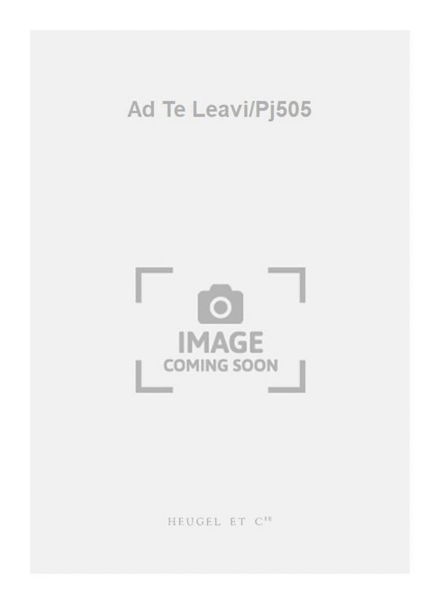 Ad Te Leavi/Pj505 Choir scores gallery preview page 1
