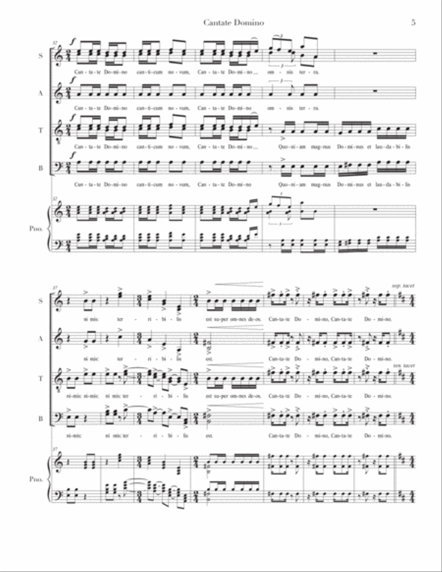 Cantate Domino ( s a t b )
