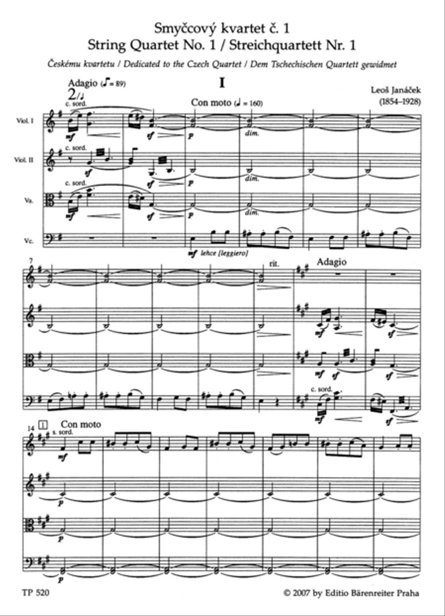 String Quartet, No. 1 String Quartet scores gallery preview page 2