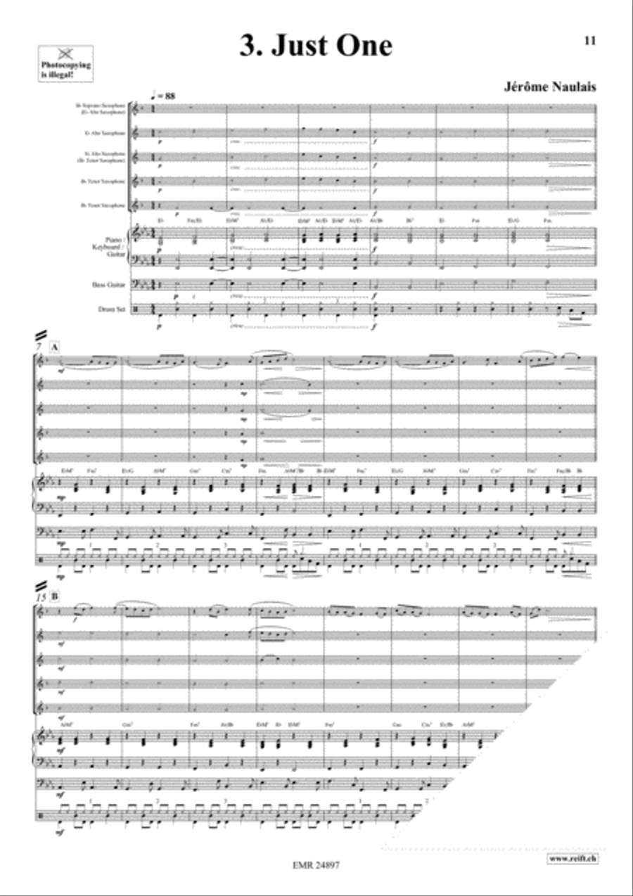 Play With Your Band Volume 3 Saxophone Quintet scores gallery preview page 6