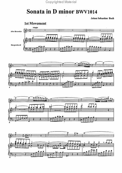 Sonata in D minor, BWV1014