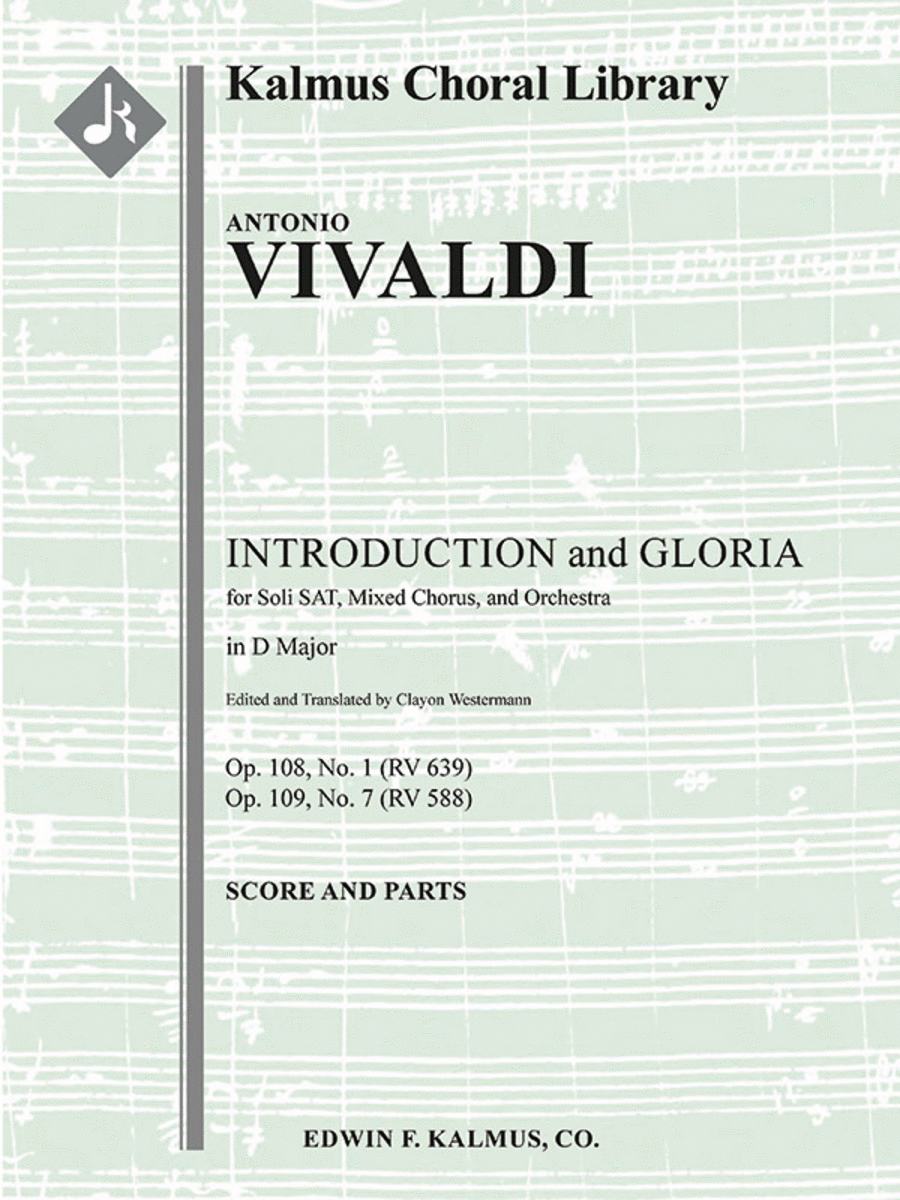 Introduction [Jubilate], RV 639 (Op. 108/1) and Gloria (Op. 109/7), RV 588 SAT scores gallery preview page 1