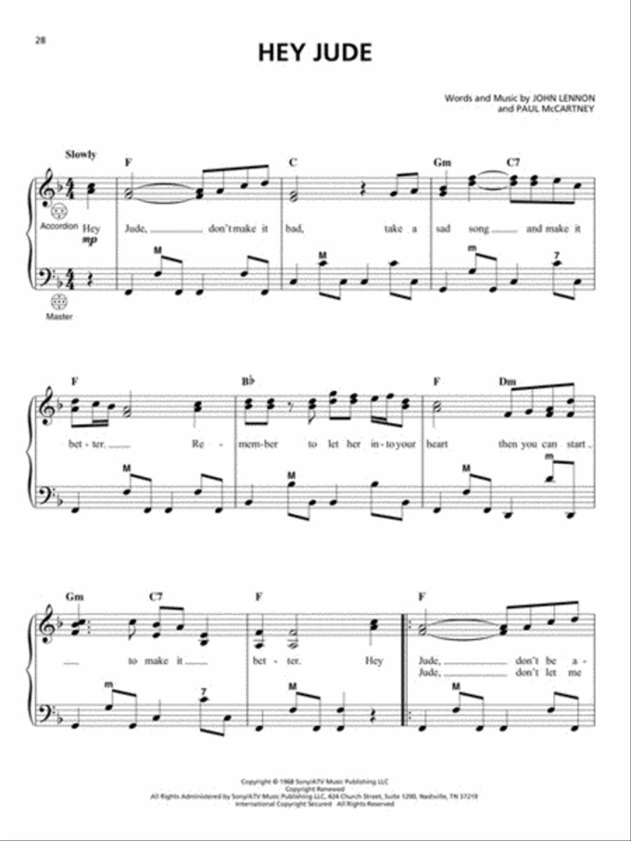 The Beatles for Accordion Accordion scores gallery preview page 4