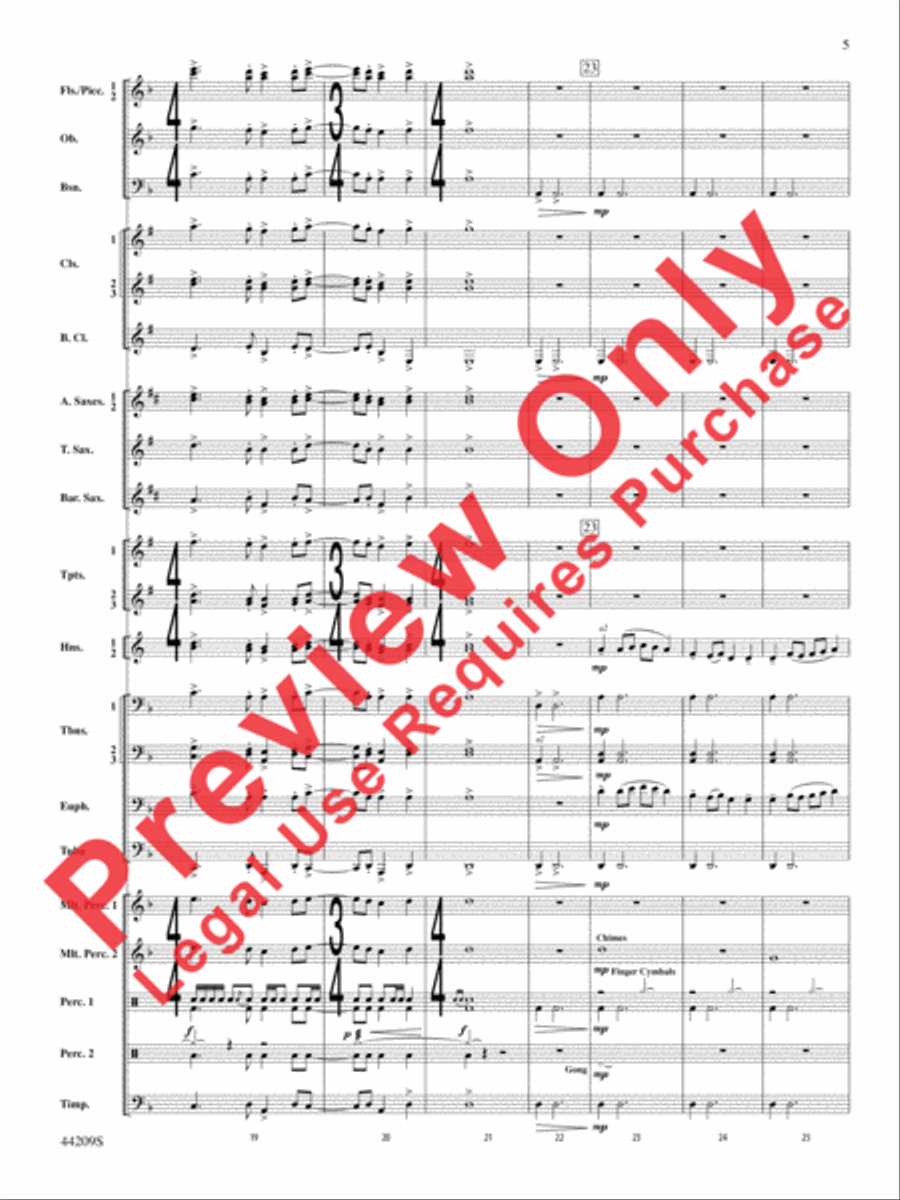 Gaudete Concert Band scores gallery preview page 6