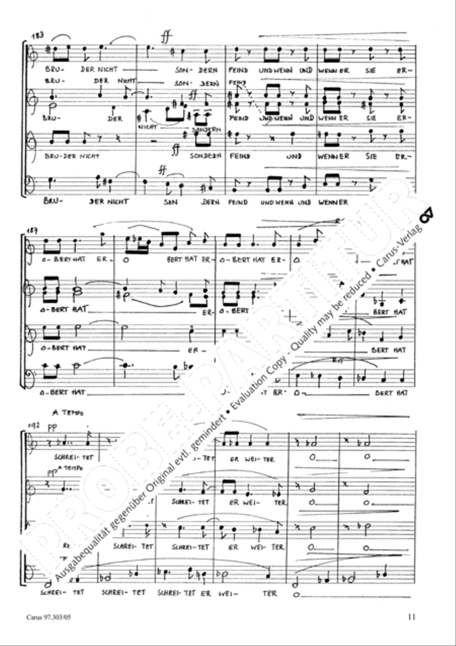 Wir sind ein Teil der Erde ... 1996 4-Part scores gallery preview page 12