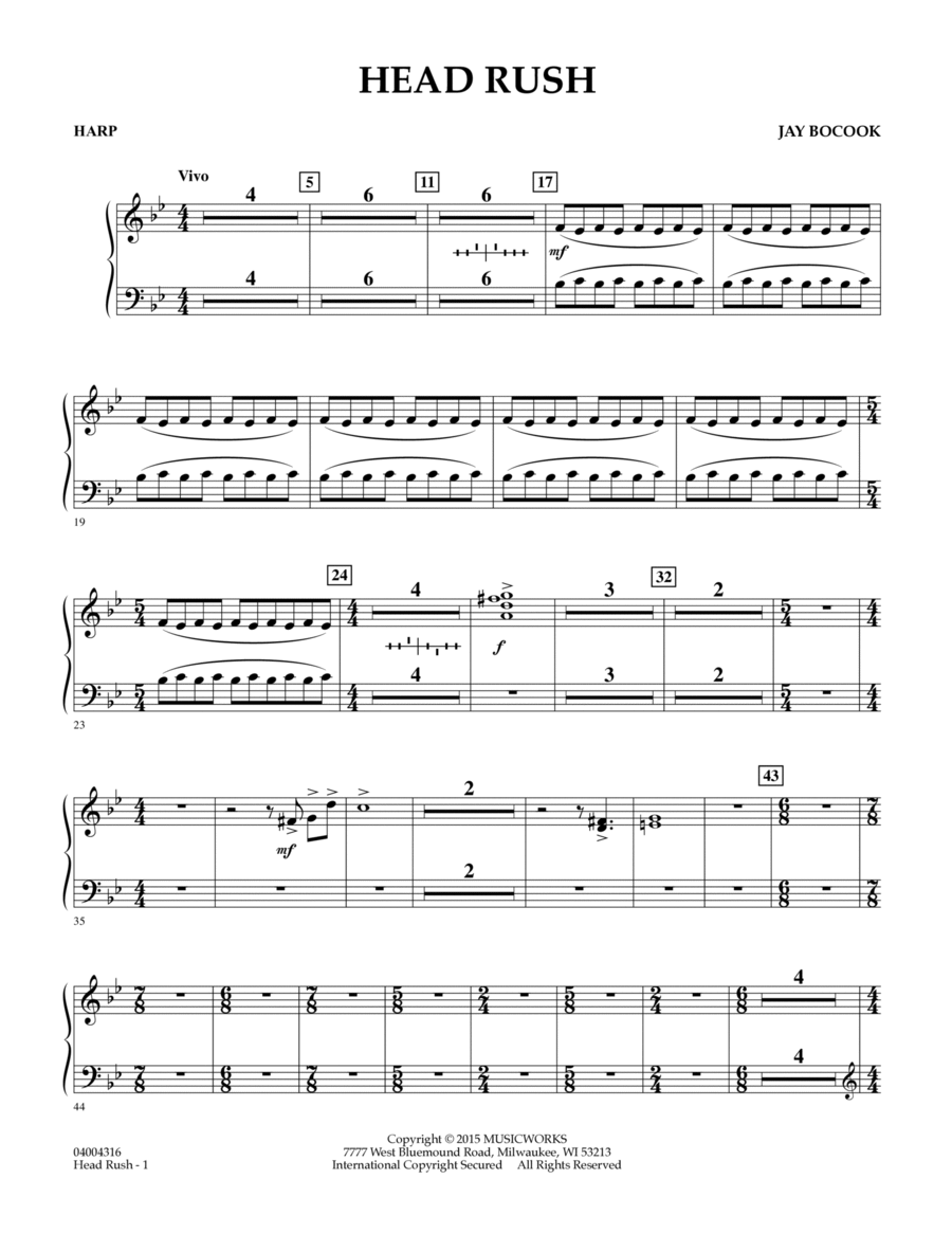 Head Rush - Harp Harp scores gallery preview page 1