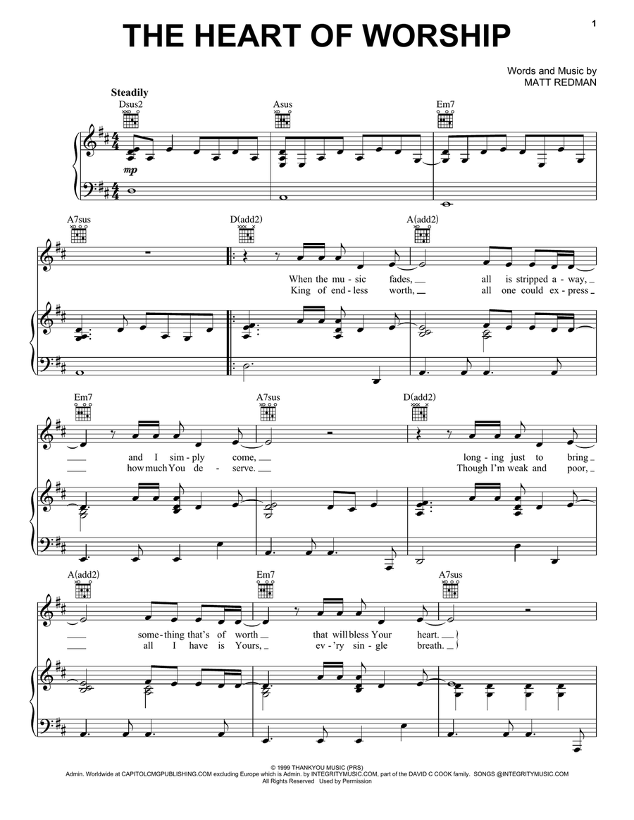 The Heart Of Worship Guitar scores gallery preview page 1