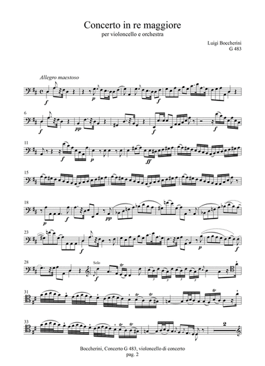 Concerto in re maggiore GerB 483