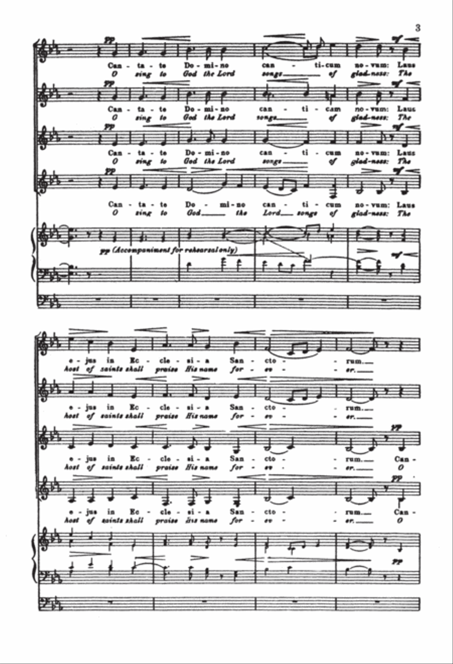 Hymn of Glory (Cantate Domino) SSAA scores gallery preview page 4