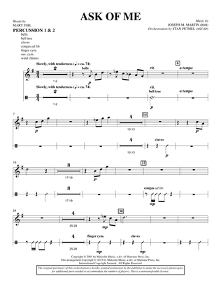 Ask of Me - Percussion 1 & 2