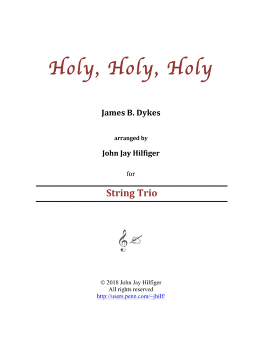 Holy, Holy, Holy for String Trio image number null