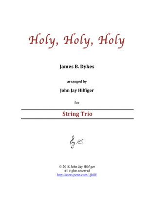 Holy, Holy, Holy for String Trio