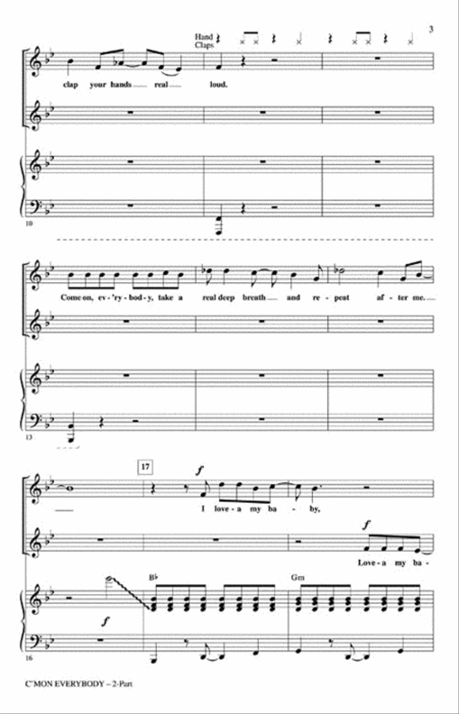C'mon Everybody 2-Part scores gallery preview page 3