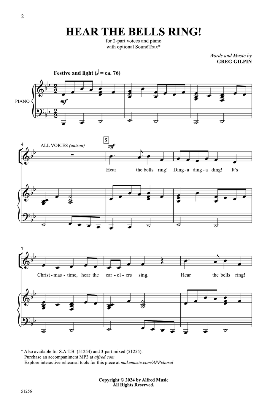 Hear the Bells Ring! Hear the Bells Ring! Choir scores gallery preview page 1