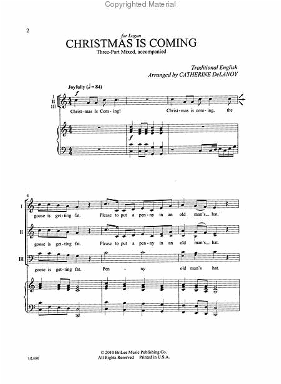 Christmas is Coming Christmas is Coming 3-Part scores gallery preview page 2
