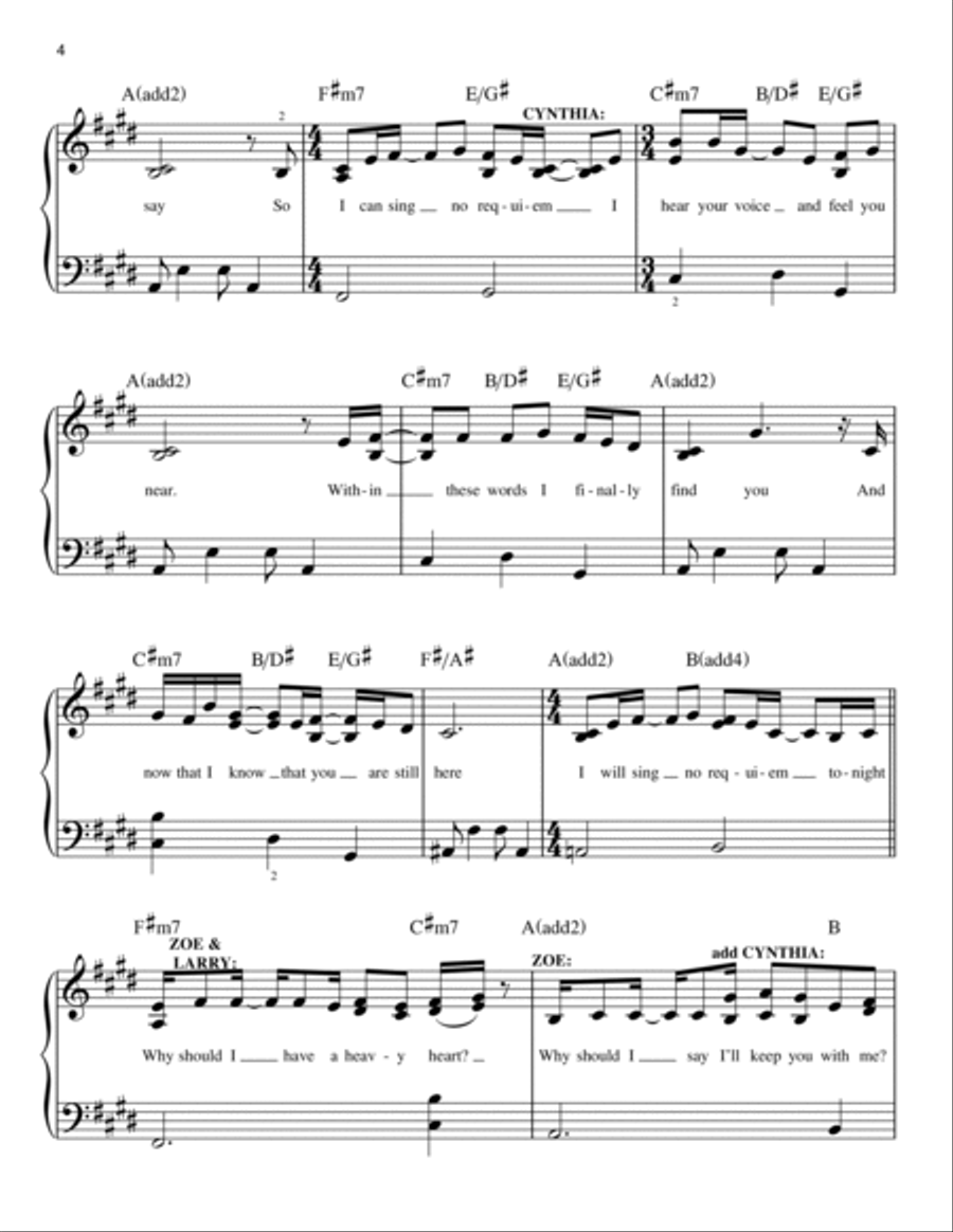 Requiem (from Dear Evan Hansen) Easy Piano scores gallery preview page 4