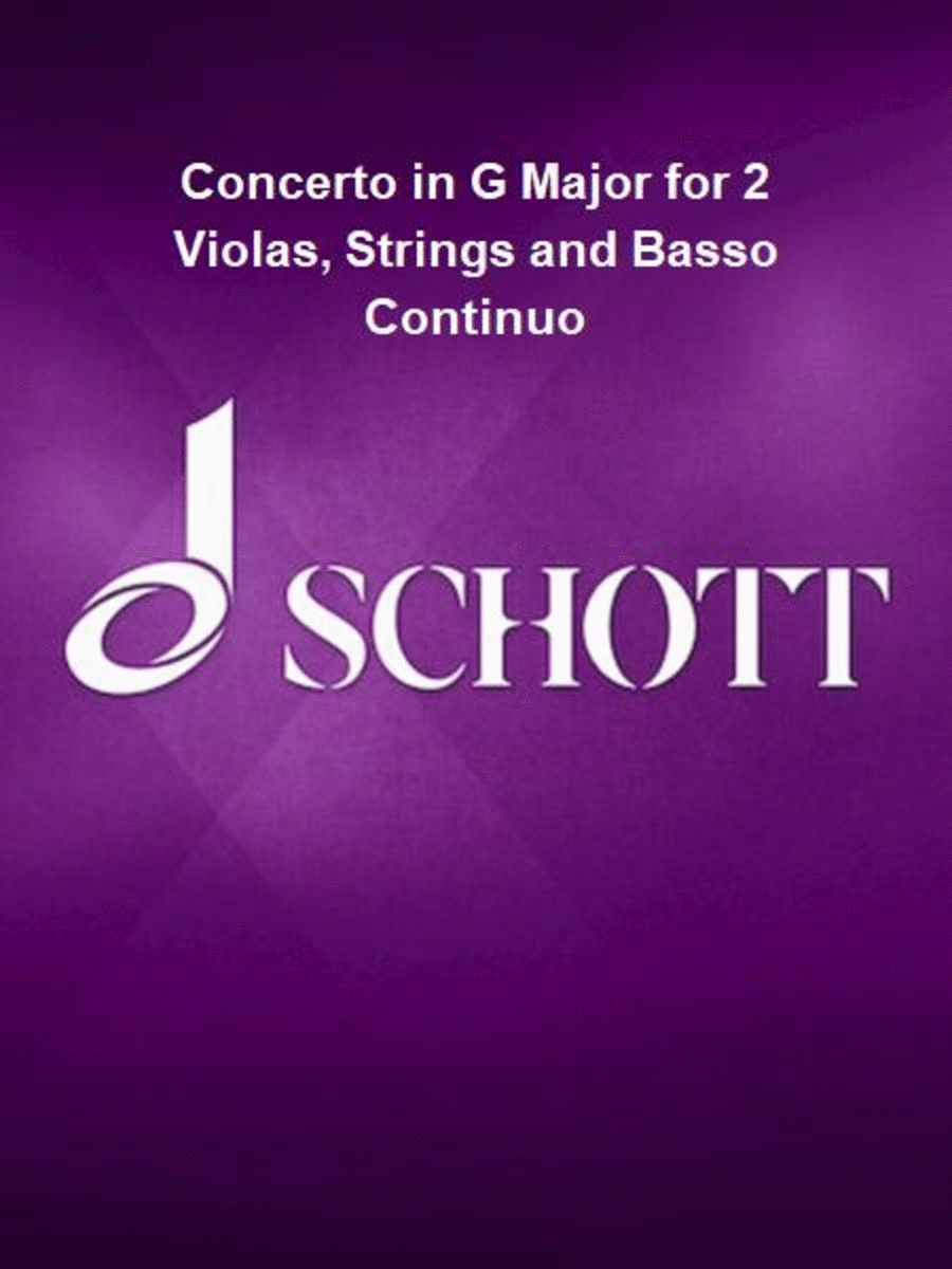 Concerto in G Major for 2 Violas, Strings and Basso Continuo Chamber Orchestra scores gallery preview page 1