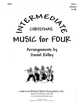 Book cover for Intermediate Music for Four, Christmas - Part 1 for Bb Clarinet or Soprano Sax 73113DD
