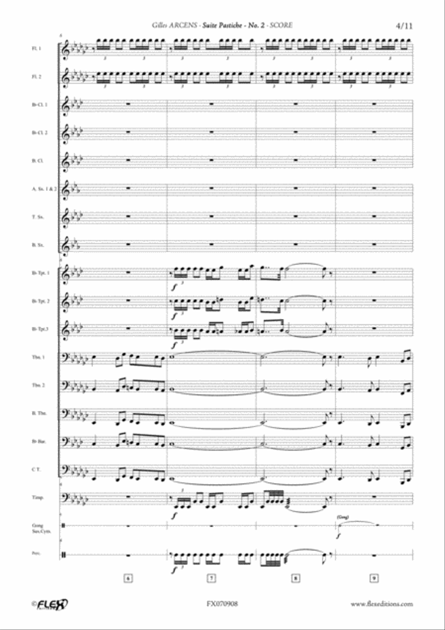 Suite Pastiche: No. 2 Concert Band scores gallery preview page 4