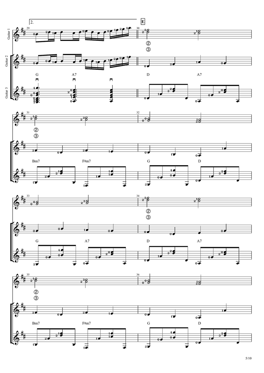Canon In D Acoustic Guitar scores gallery preview page 5
