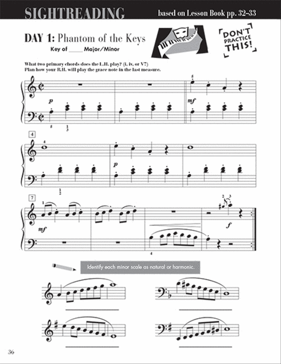 Level 3B - Sightreading Book Piano Method scores gallery preview page 4