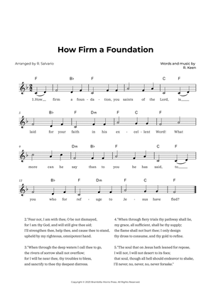 How Firm a Foundation (Key of F Major)