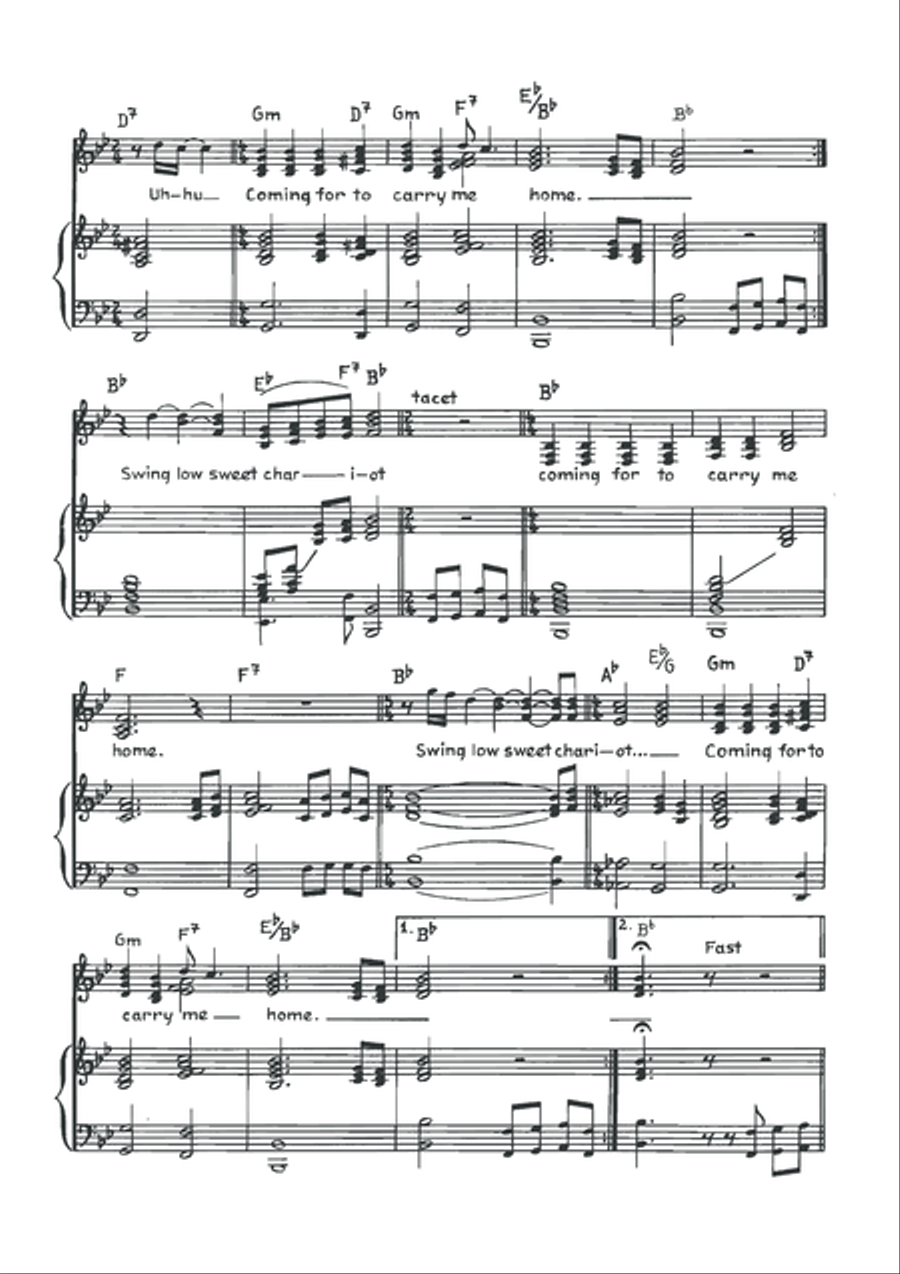 Swing Low Sweet Chariot Voice scores gallery preview page 4