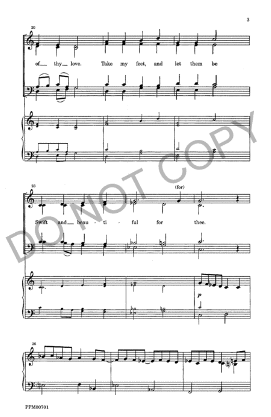 Ever, Only, All For Thee 4-Part scores gallery preview page 4