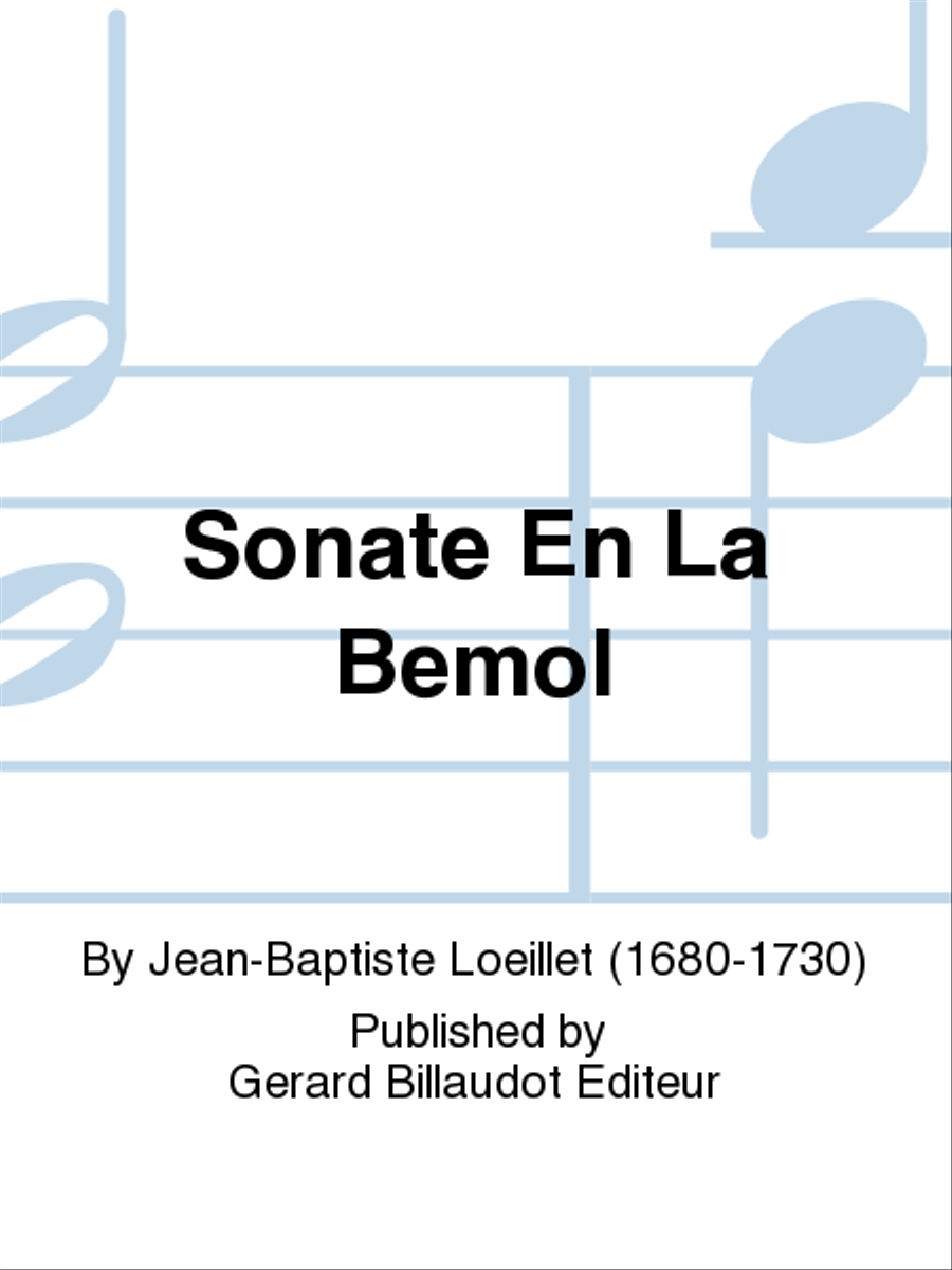 Sonate En La Bemol School and Community scores gallery preview page 1