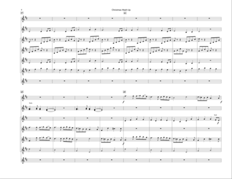 Christmas Mash-up For Percussion Ensemble Percussion Ensemble scores gallery preview page 4