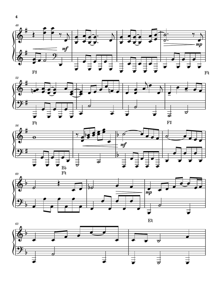 Forever Young Pedal Harp scores gallery preview page 5