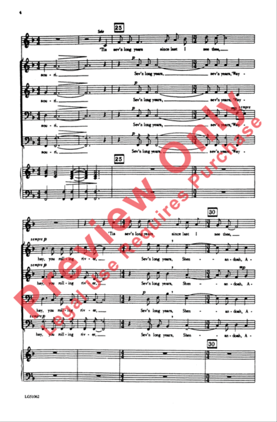 Shenandoah Men's Choir scores gallery preview page 4