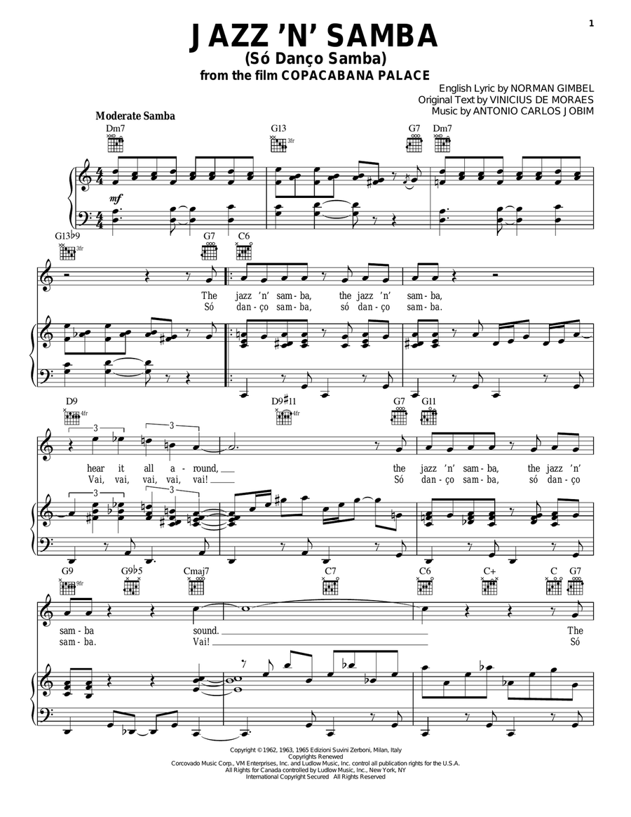 Jazz 'N' Samba (So Danco Samba) Acoustic Guitar scores gallery preview page 1
