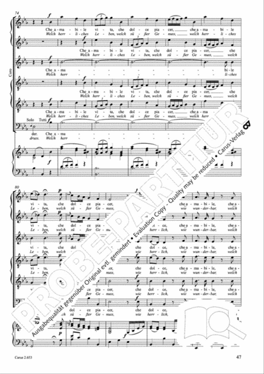 Choral collection Great Opera Choruses - Mozart * Haydn (choir & piano) Choir scores gallery preview page 58